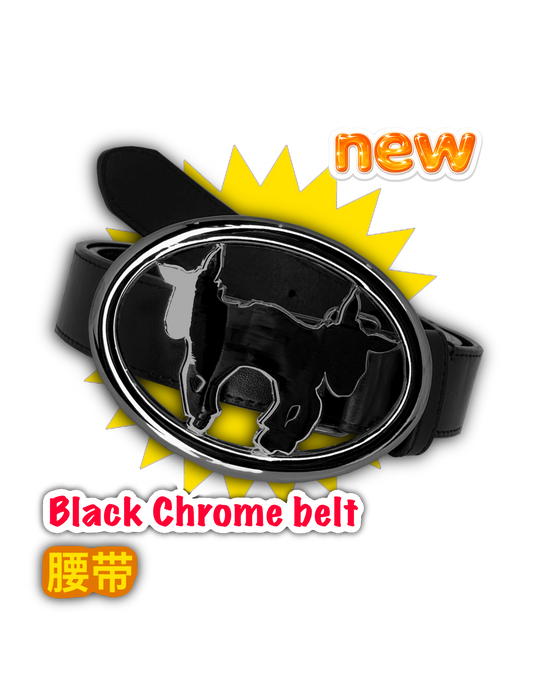 Black chrome belt